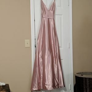 V Neck full length gown